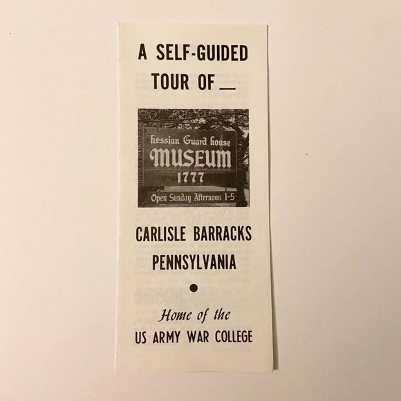 Vintage  Hessian Guard House Museum Pennsylvania Travel Brochure Souvenir - Picture 1 of 8